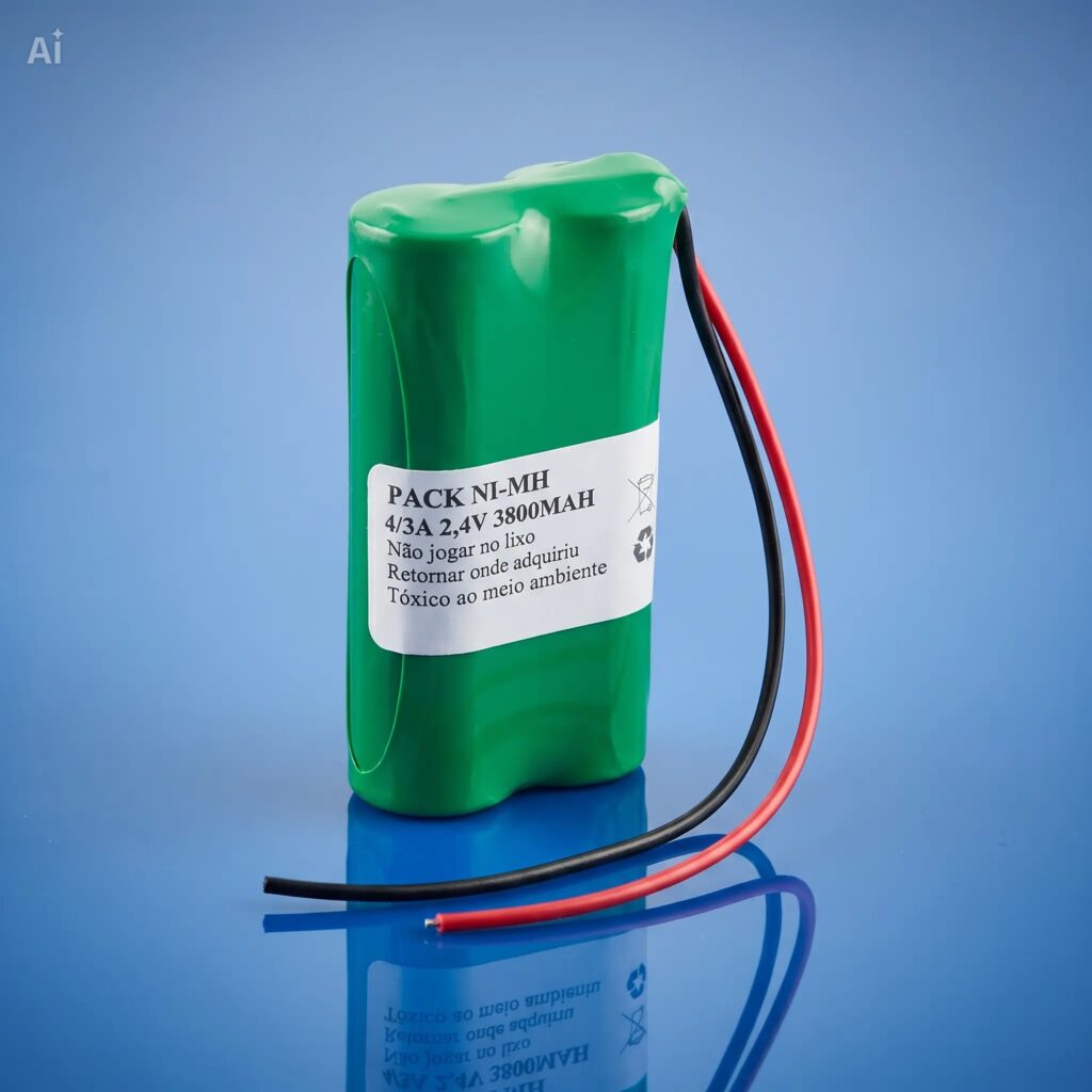 PACK NI-MH 4/3A 2,4V - 3800MAH Recarregável